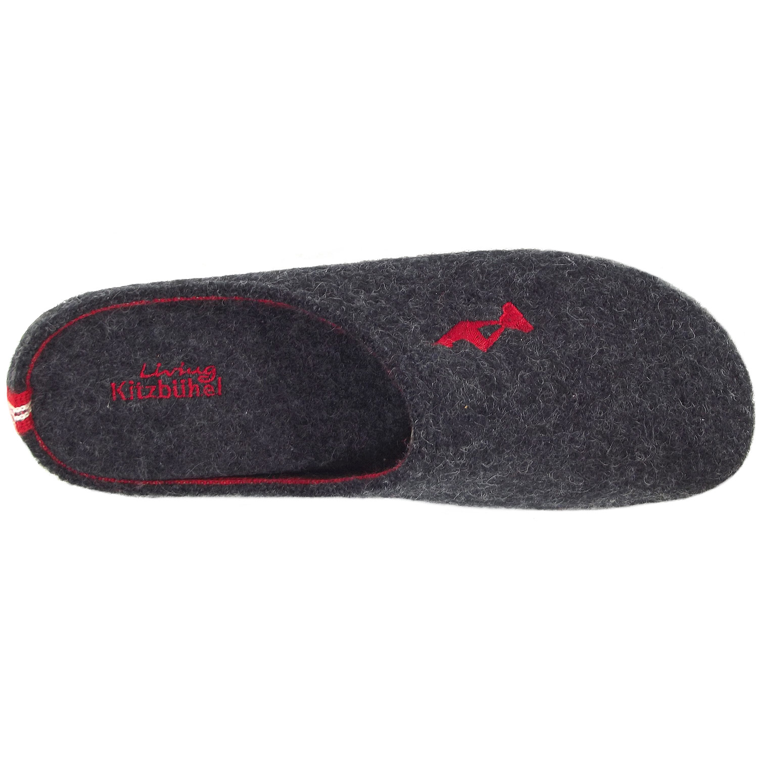Living Kitzbühel - 3660 Gams und Fußbett - Unisex Hauspantoffeln - anthrazit – Bild 3