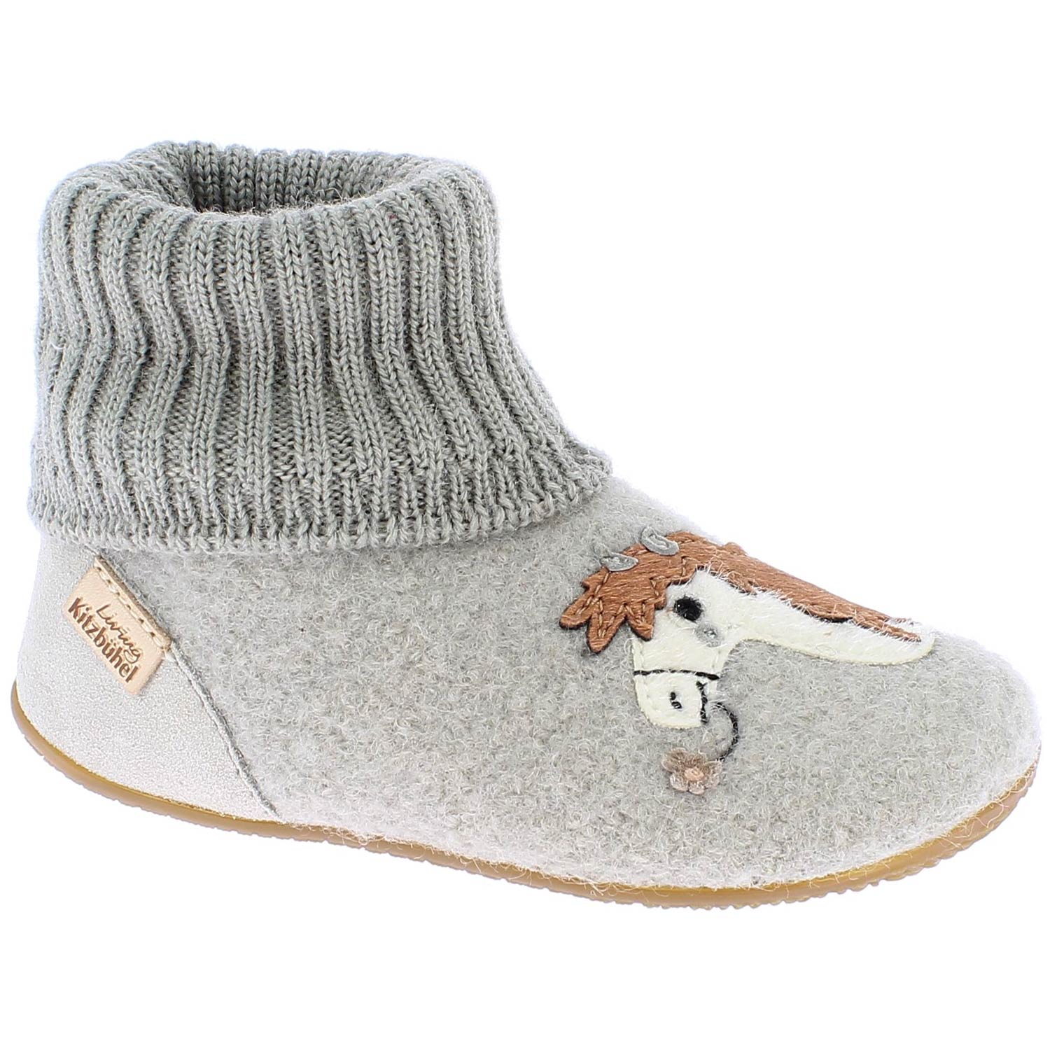 Living Kitzbühel - Hüttenschuh Pony - Mädchen Hohe Hausschuhe - Grau (Pumice) – Bild 2