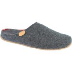 Living Kitzbühel - Pantoffel Unifarben - Unisex Hauspantoffeln mit Fußbett - Anthra