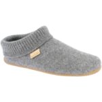 Living Kitzbühel - Pantoffel Strickbündchen - Unisex Hausschuhe mit Fußbett - Grau