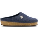 Löwenweiss - Chalet - Damen Filz-Pantoffel aus Schurwolle - Jeans Denim