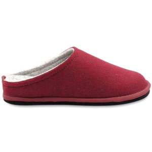 Löwenweiss - Easy Bicolor - Damen Filz-Pantoffel aus Schurwolle - Bordeaux/Grey