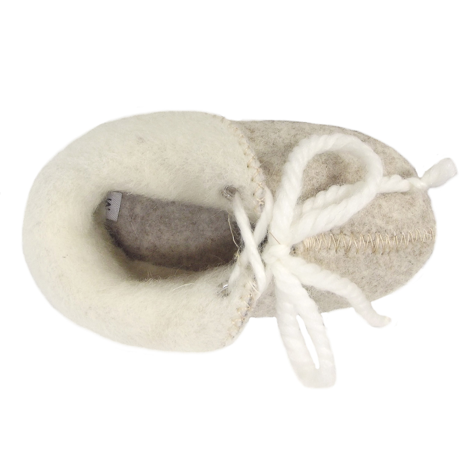 Löwenweiss - Momy - Baby Hausschuhe - Beige – Bild 3