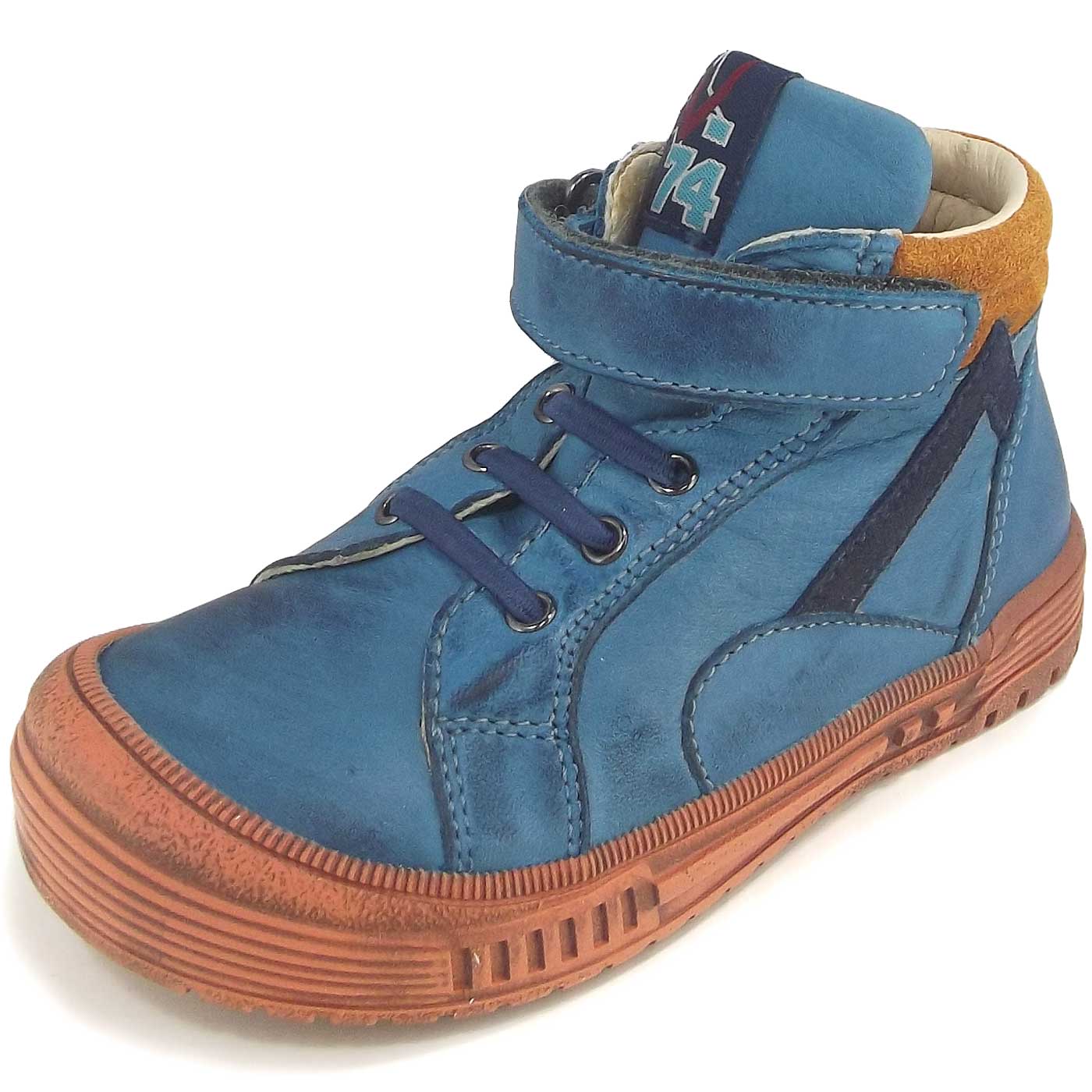 Naturino - 3984 - Kinder High Top Sneakers - petrolblau (avio/ocra/navy)