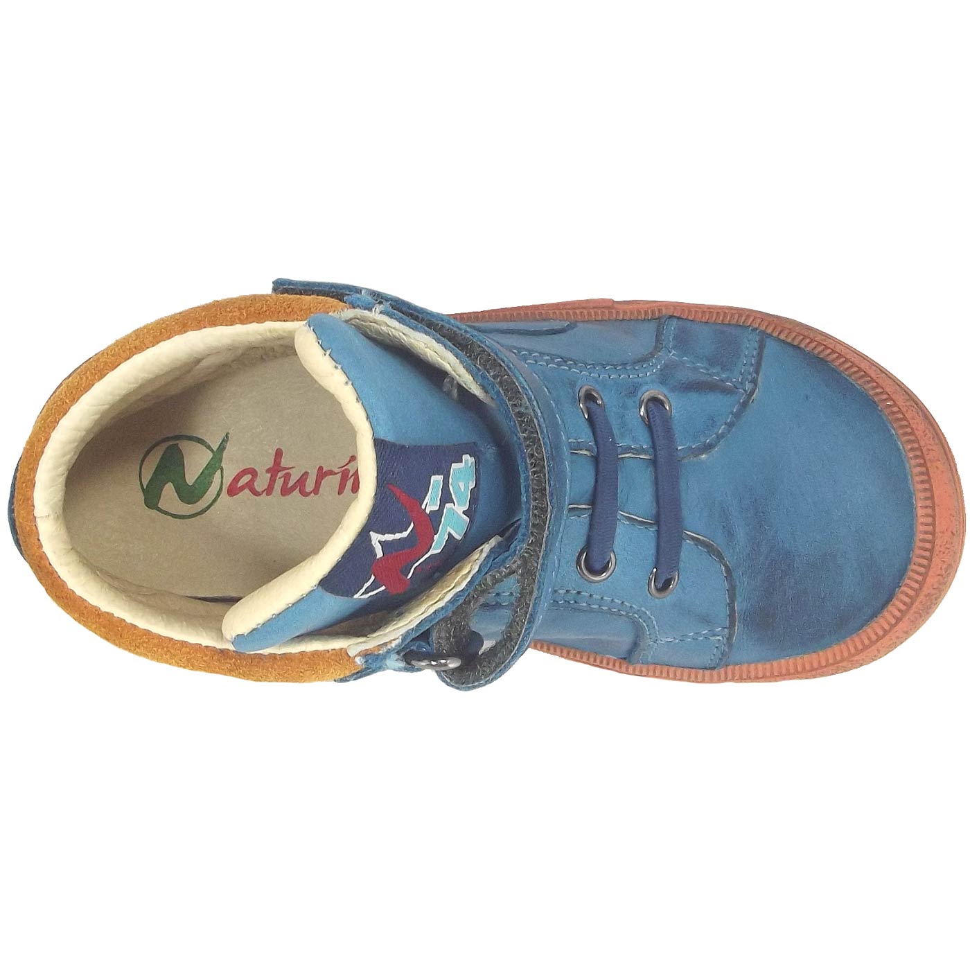 Naturino - 3984 - Kinder High Top Sneakers - petrolblau (avio/ocra/navy) – Bild 3