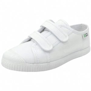 Natural World - Basquet Klett Paris - Kinder Bio-Sneaker aus Baumwolle - Weiß (Blanco)