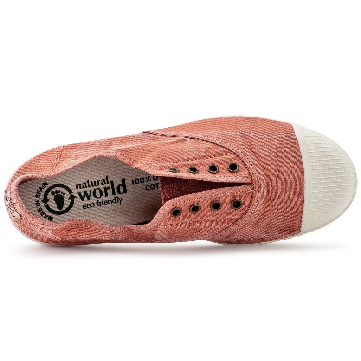 Natural World - Old Lavanda - Damen Used-Look Baumwollschuhe - Blasses Orange (Cangrejo) – Bild 5