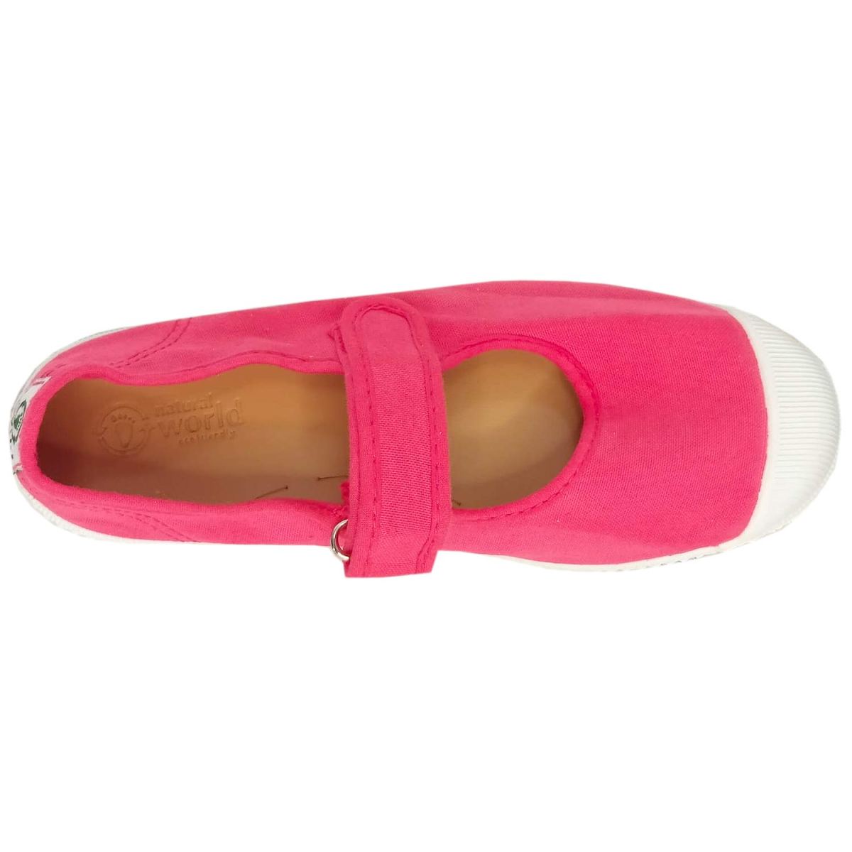 Natural World - Mary Jane - Mädchen Ballerina aus Baumwolle - Pink (Rosa Vivic) – Bild 3