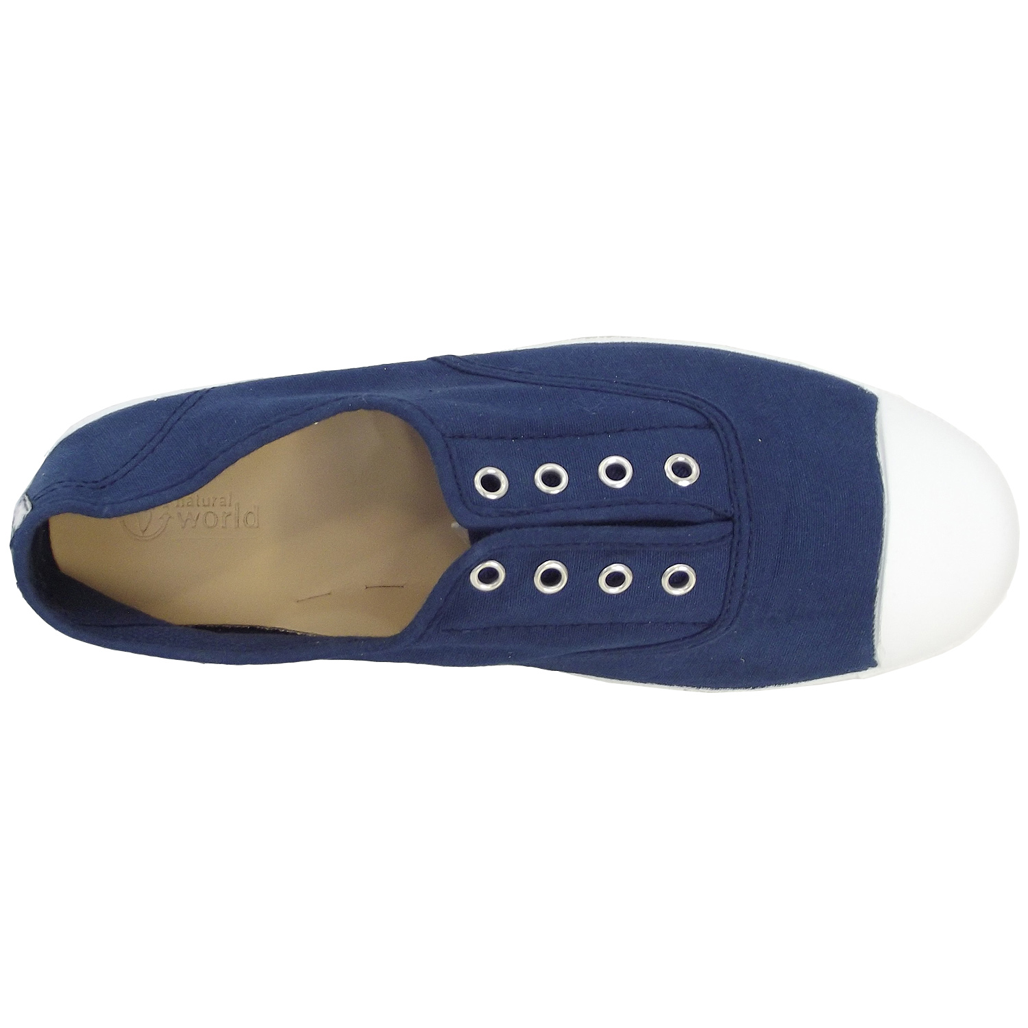 Natural World - Grape Puntera - Damen Baumwolle-Schlupfschuhe - Dunkelblau (Azul Lava) – Bild 3
