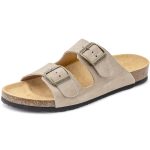 Natural World - Tajo - Damen Pantolette mit Korkfußbett - Beige (Crudo)