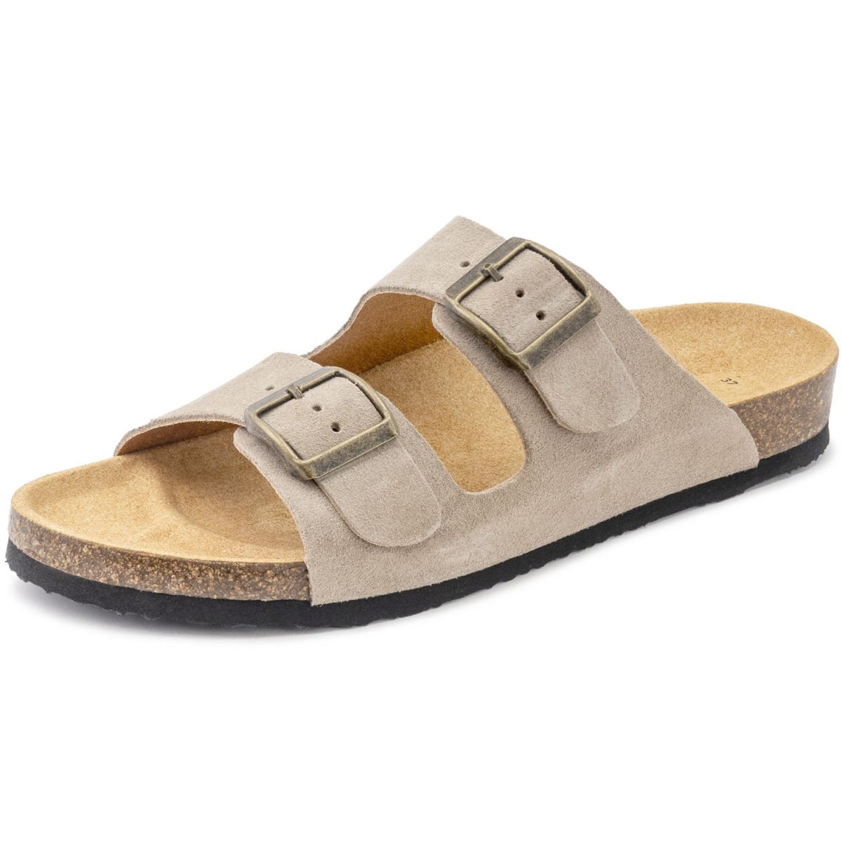 Natural World - Tajo - Damen Pantolette mit Korkfußbett - Beige (Crudo)