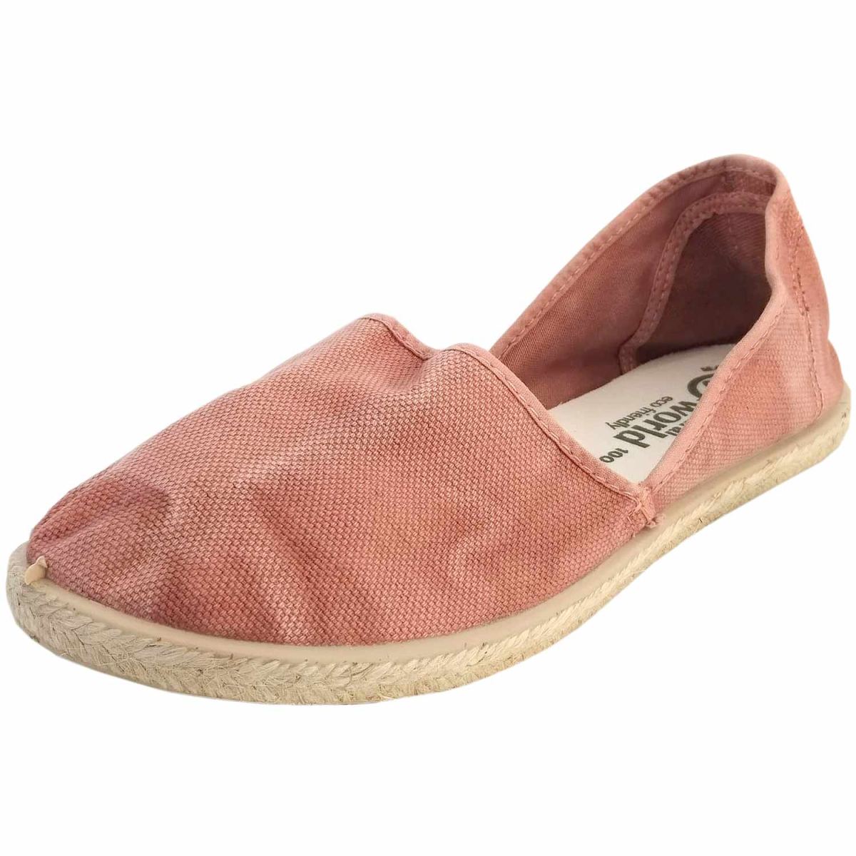 Natural World - Trecia - Damen Used-Look Espadrilles - Krabbenorange (Cangrejo)
