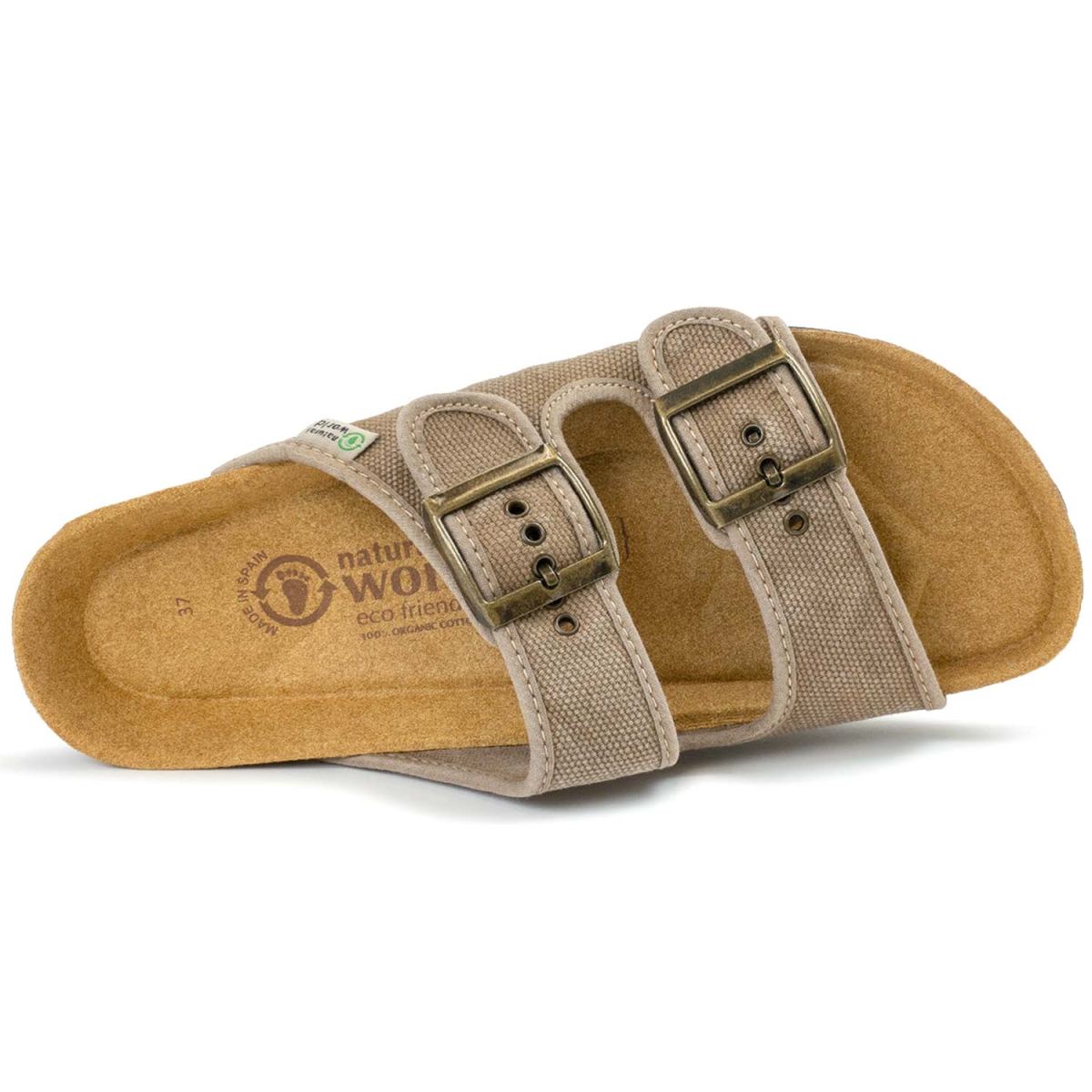 Natural World - Tropic - Unisex Bio-Pantolette aus Baumwolle - Beige – Bild 2