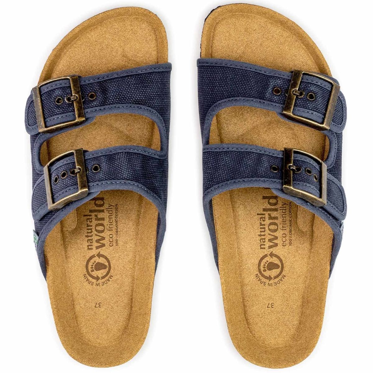 Natural World - Tropic - Unisex Bio-Pantolette aus Baumwolle - Dunkelblau (Marino) – Bild 2