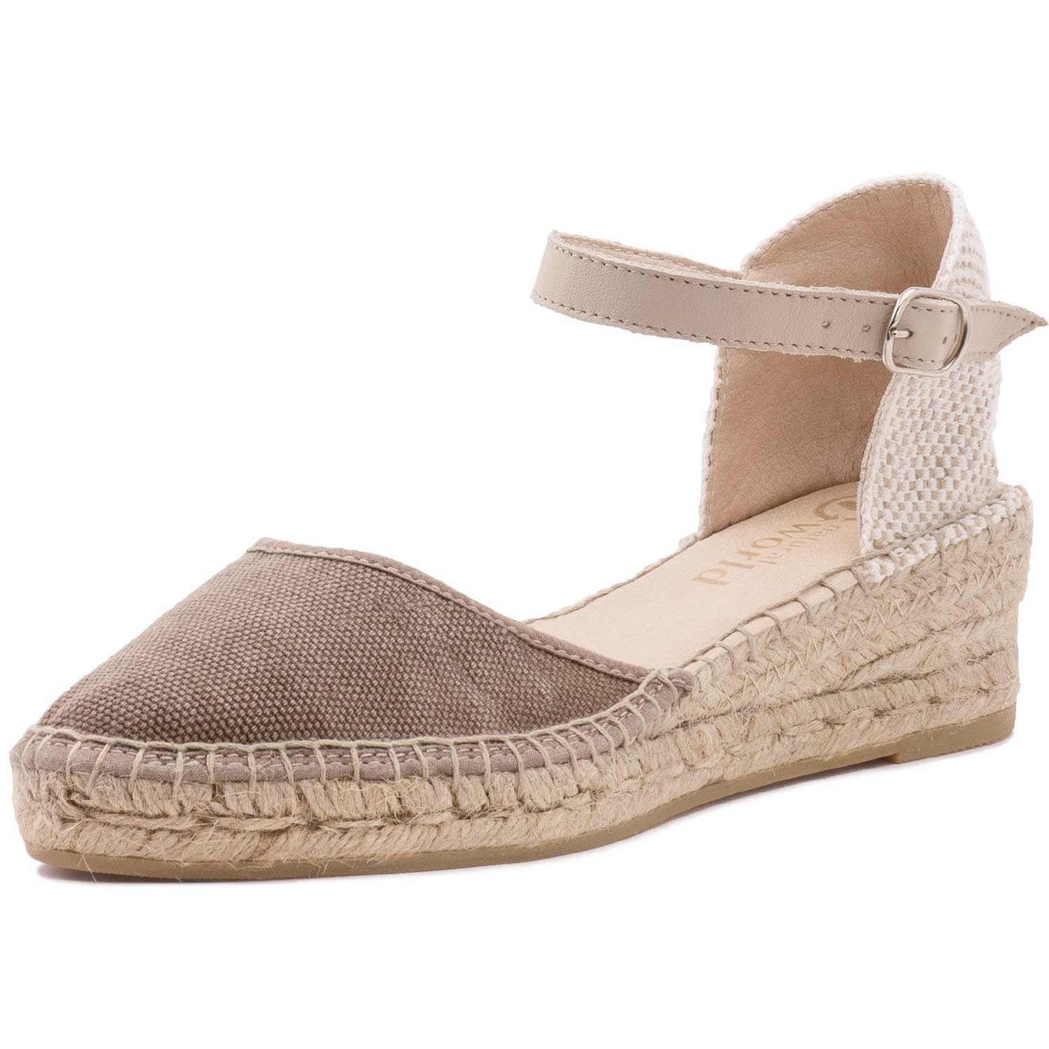 Natural World - Cora - Damen Keilabsatz-Sandale - Beige