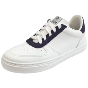 Natural World - Vintage - Kinder Retro-Sneaker - Weiß/Dunkelblau (Marino)