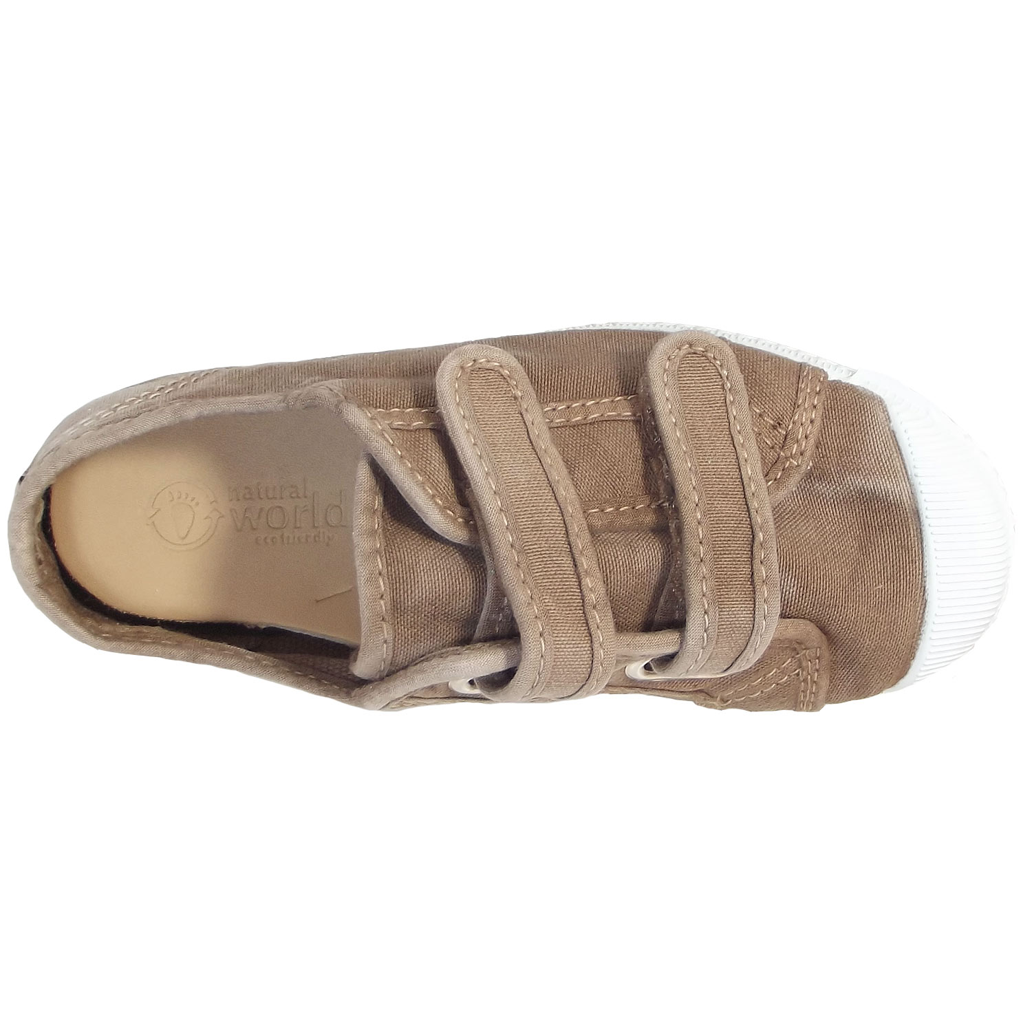 Natural World - Basquet Klett - Kinder Bio-Sneaker - Beige Cref – Bild 2