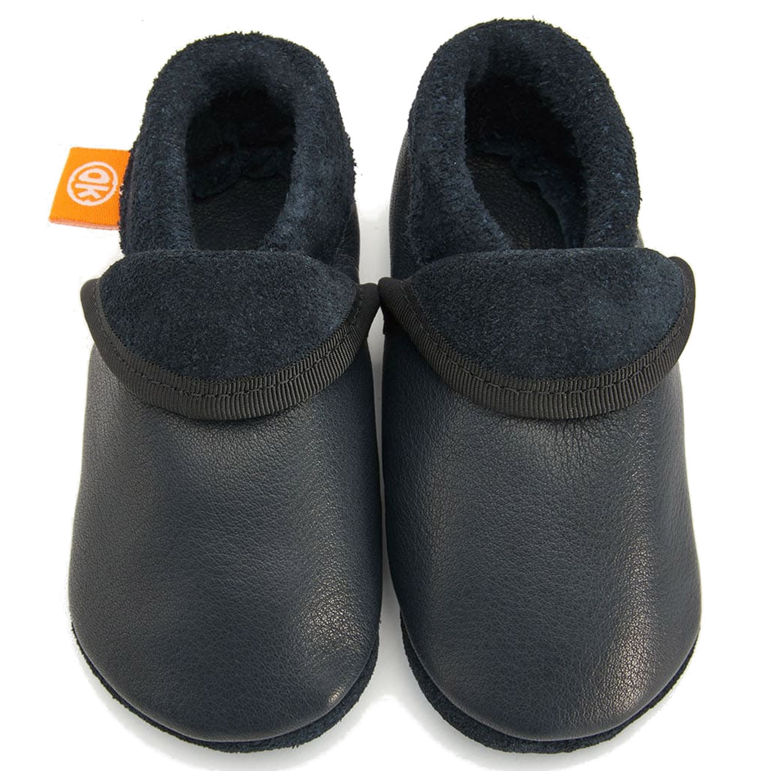 Orangenkinder - Klassik - Kleinkinder Krabbelschuhe - Dunkelblau – Bild 3