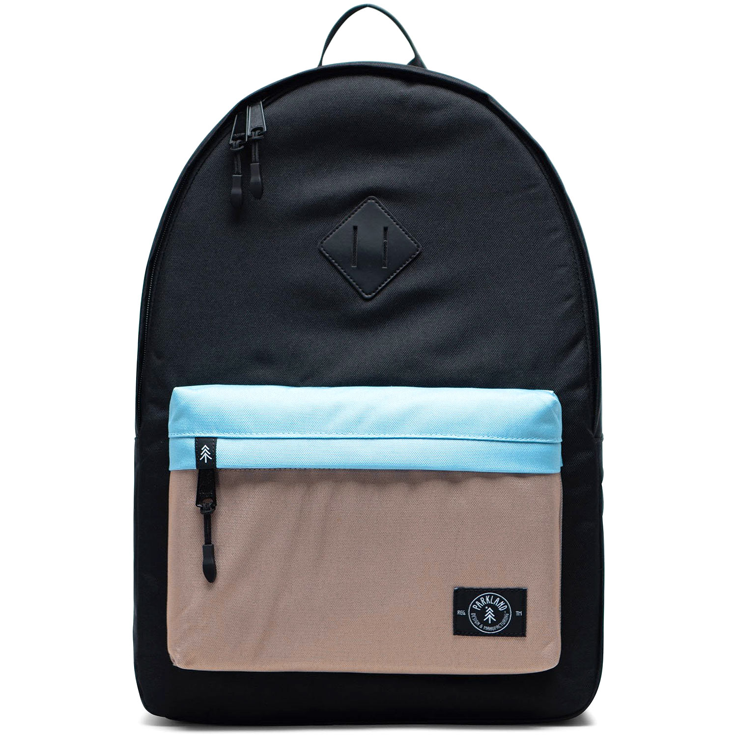 Parkland - Kingston - Unisex Rucksack - schwarz/beige/hellblau (mod)