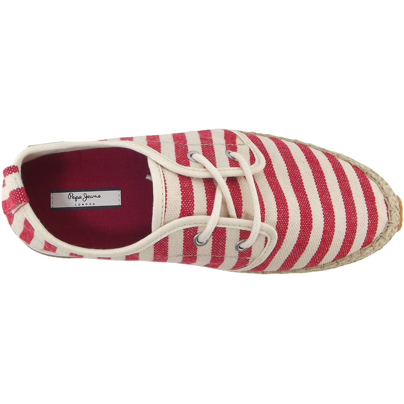 Pepe Jeans - Babel W Stripes - Damen Halbschuhe - rot/beige (salsa) – Bild 3