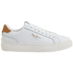 Pepe Jeans - Adams Basic - Damen Weiße Leder-Sneaker - Weiß (White)
