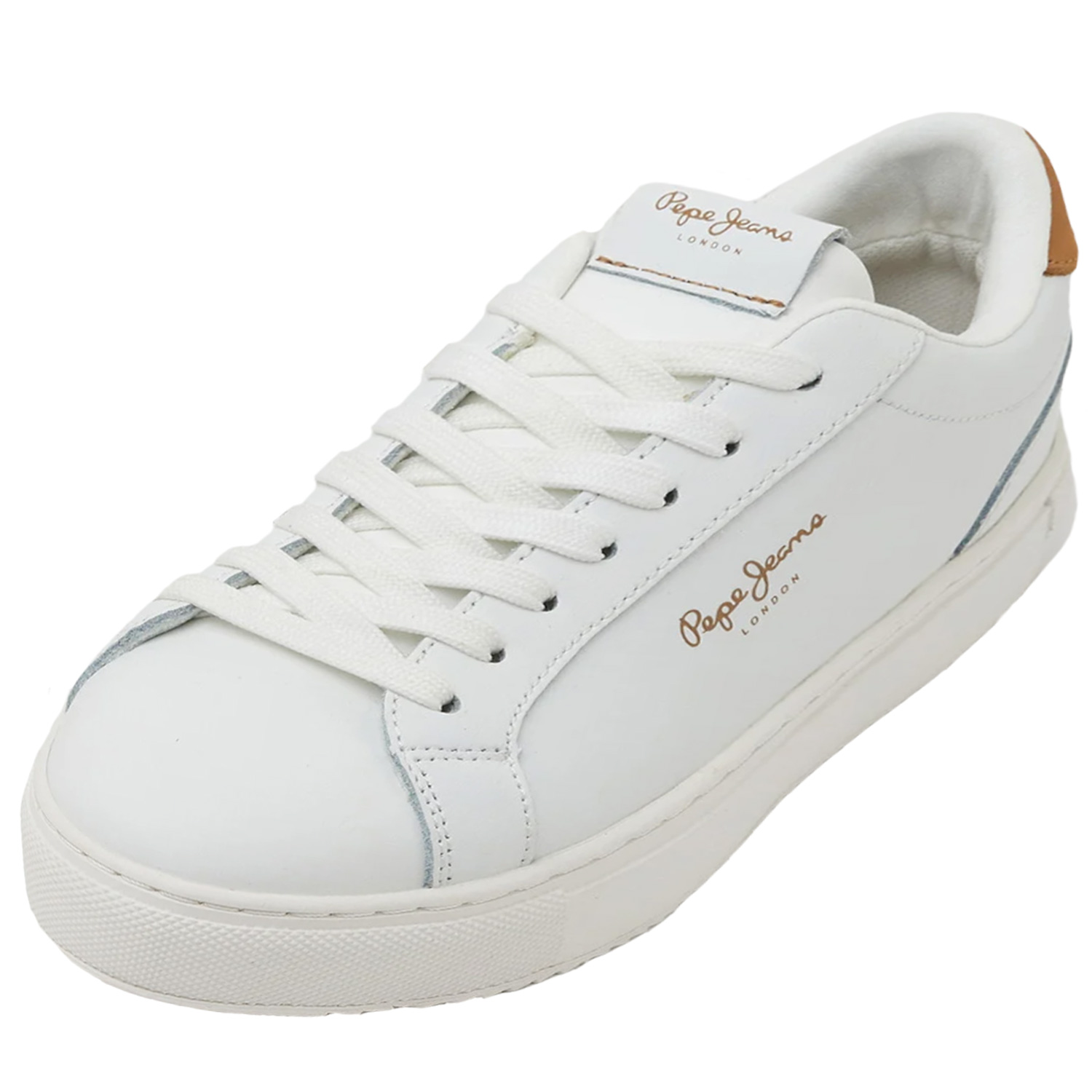 Pepe Jeans - Adams Basic - Damen Weiße Leder-Sneaker - Weiß (White) – Bild 2