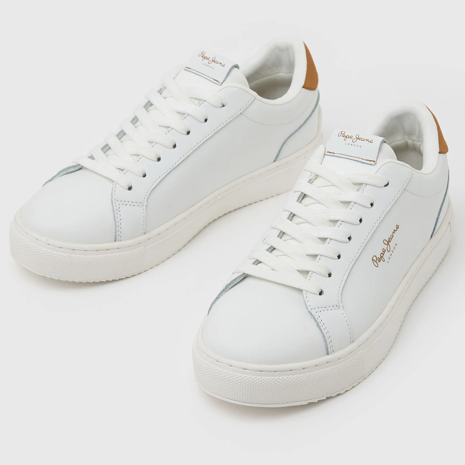 Pepe Jeans - Adams Basic - Damen Weiße Leder-Sneaker - Weiß (White) – Bild 3