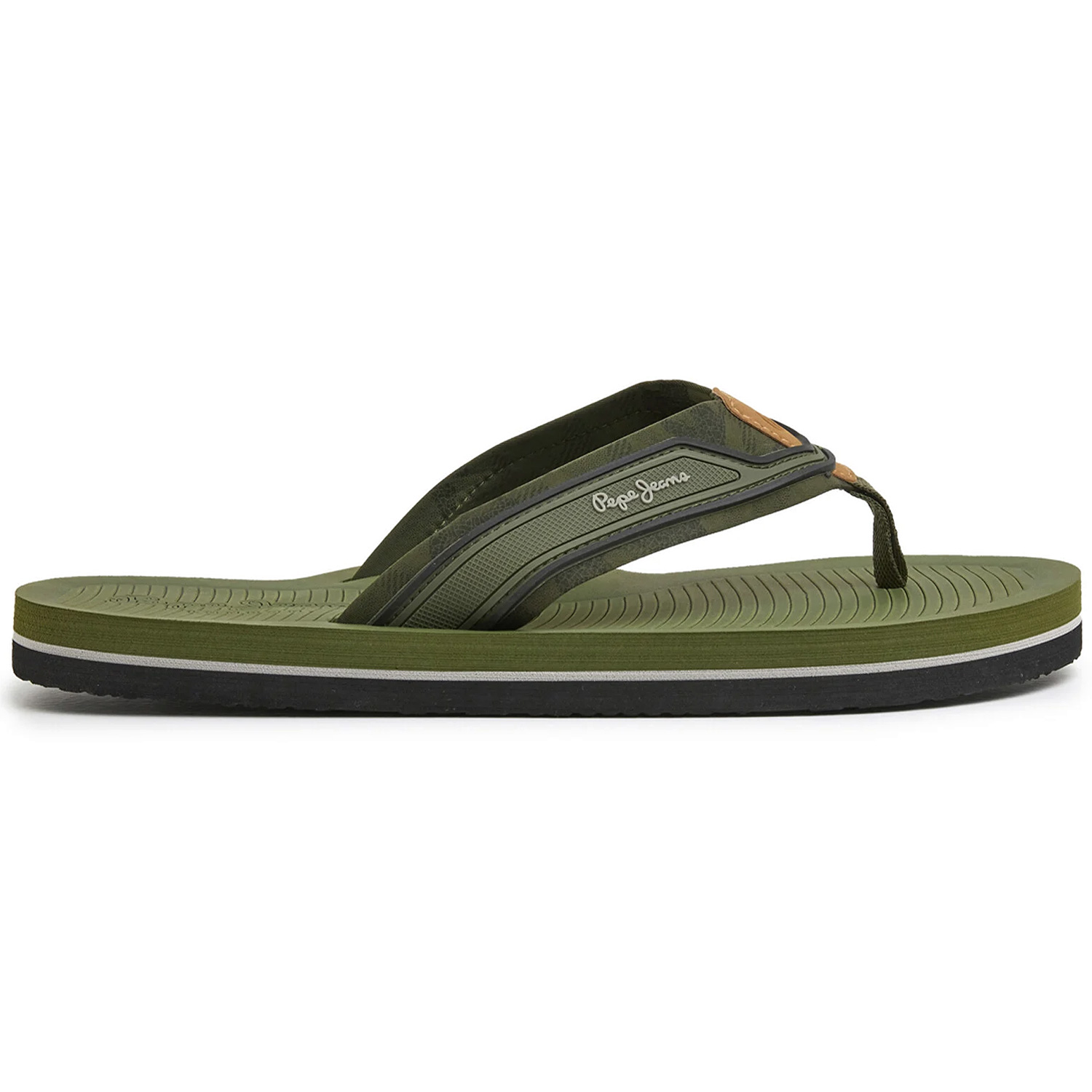 Pepe Jeans - South Beach - Herren Zehenstegsandale - Khakigrün (Khaki Green)