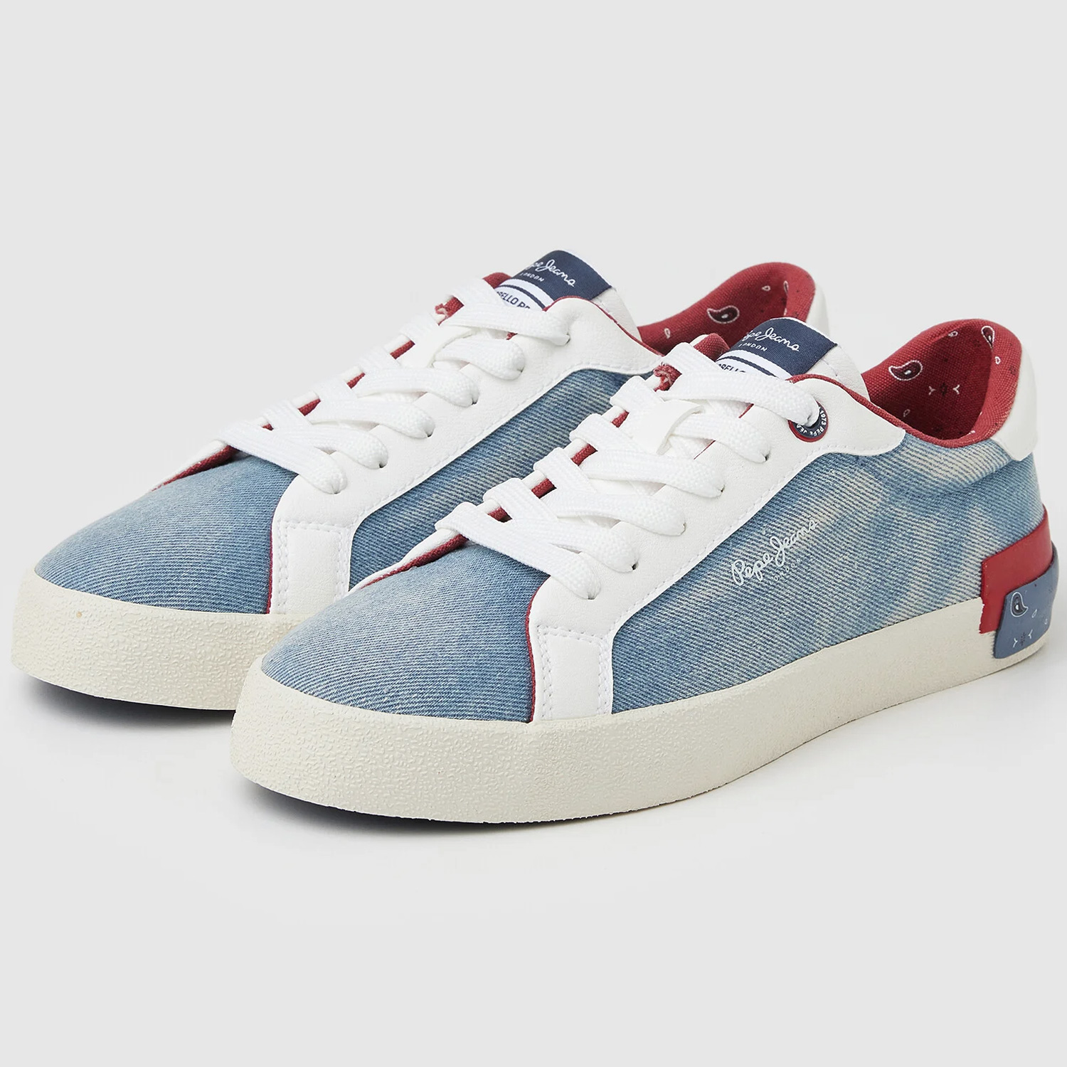 Pepe Jeans - Kenton Denim - Damen Canvas-Sneaker - Hellblau (Factory Blue) – Bild 3