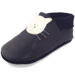 Pololo - Kitty - Kleinkinder Krabbelschuhe - dunkelblau (enzian)