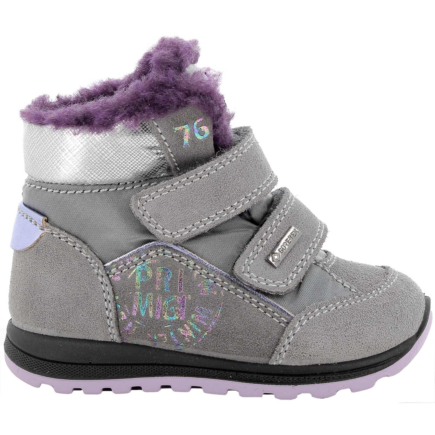 Primigi - Gore-Tex Baby GTX - Kleinkinder Winterstiefelette - Grau/Lila (Grigio) – Bild 3