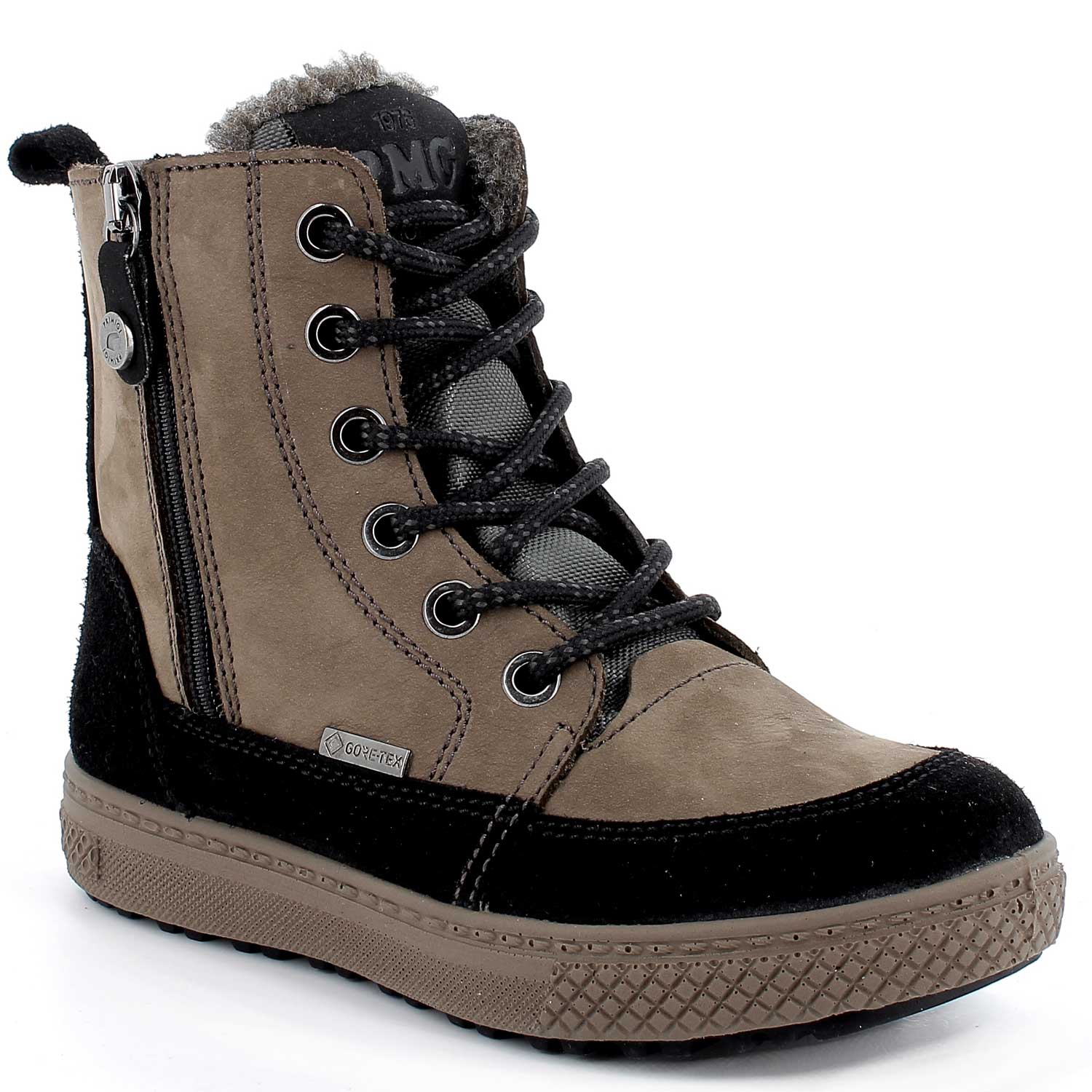 Primigi - Gore-Tex Barth GTX - Jungen Wasserdichter Winterstiefel - Grau/Schwarz (Safari/Nero)