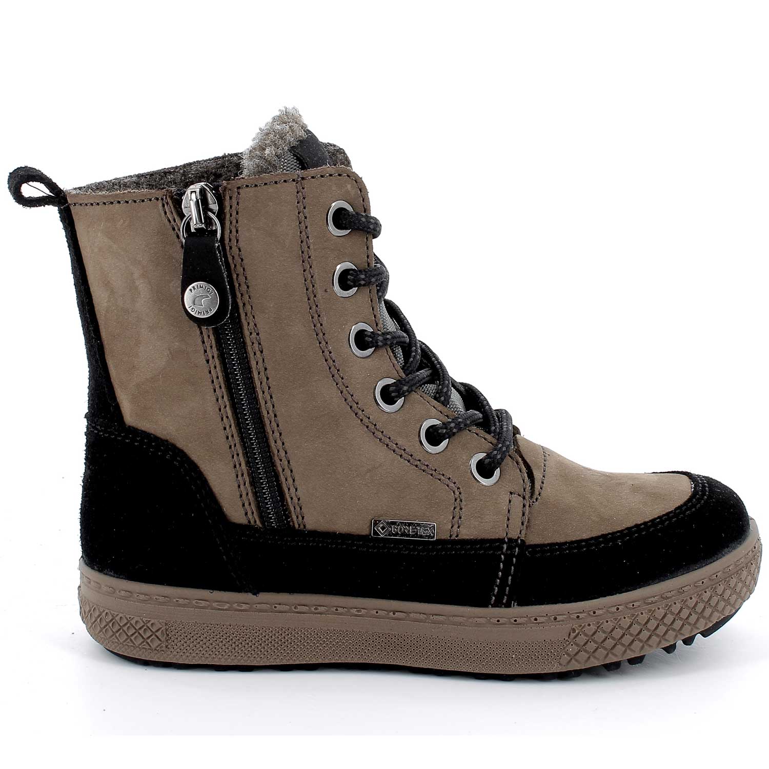 Primigi - Gore-Tex Barth GTX - Jungen Wasserdichter Winterstiefel - Grau/Schwarz (Safari/Nero) – Bild 2