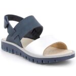 Primigi - Axel - Mädchen Elegante Sandale aus Leder - Dunkelblau/Silber