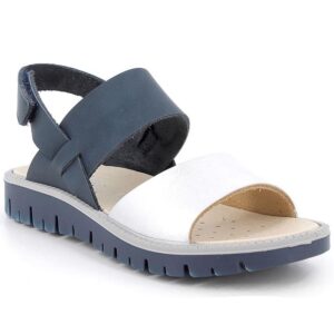 Primigi - Axel - Mädchen Elegante Sandale aus Leder - Dunkelblau/Silber