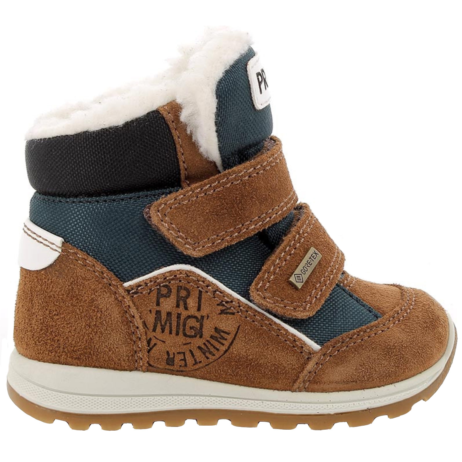 Primigi - Gore-Tex Baby GTX - Kleinkinder Winterstiefelette - Braun/Blau (Cuoio/Petrolio) – Bild 2