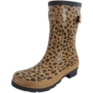 Rajn - Leopard Mid - Damen Gummistiefel mit Leopardenmuster - Beige/Braun (Beige/Brown)