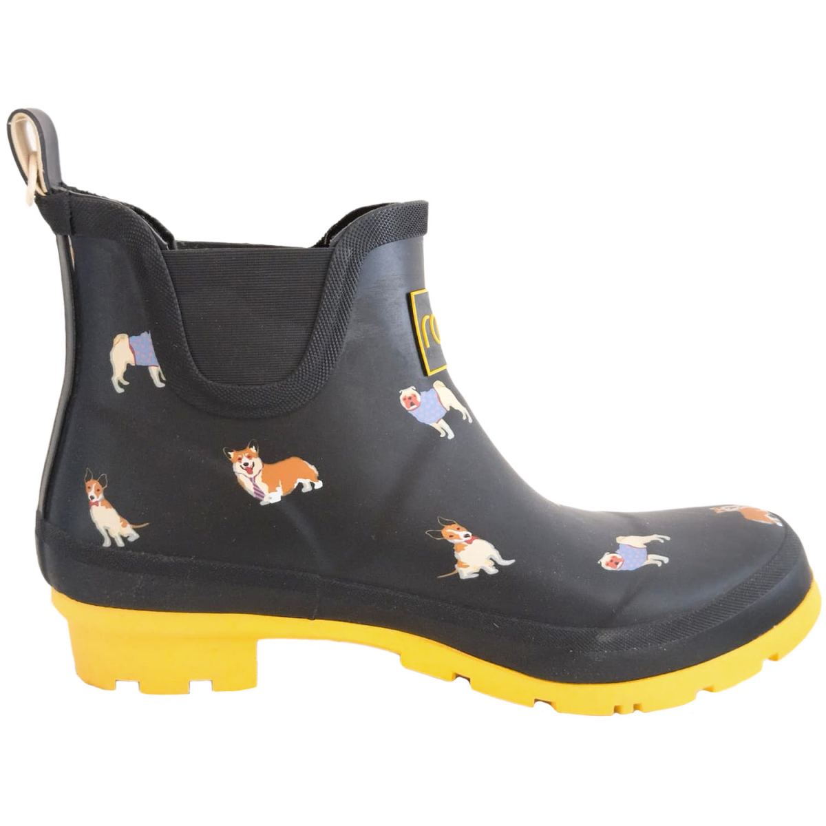 Rajn - Dog Low - Damen Gummistiefelette mit Hundemotiv - Schwarz (Black) – Bild 2