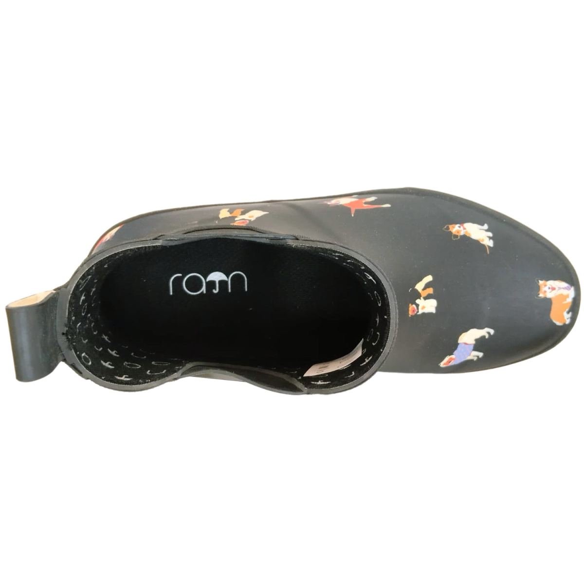 Rajn - Dog Low - Damen Gummistiefelette mit Hundemotiv - Schwarz (Black) – Bild 3