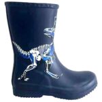 Rajn - Dinos Glow In Dark - Jungen Gummistiefel mit Dinomotiv - Dunkelblau (Navy)