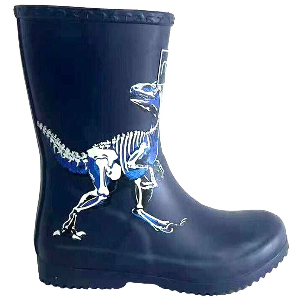Rajn - Dinos Glow In Dark - Jungen Gummistiefel mit Dinomotiv - Dunkelblau (Navy)