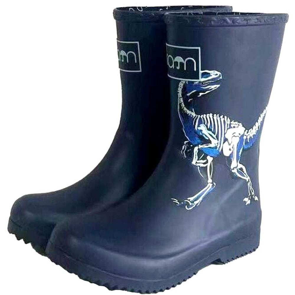 Rajn - Dinos Glow In Dark - Jungen Gummistiefel mit Dinomotiv - Dunkelblau (Navy) – Bild 2