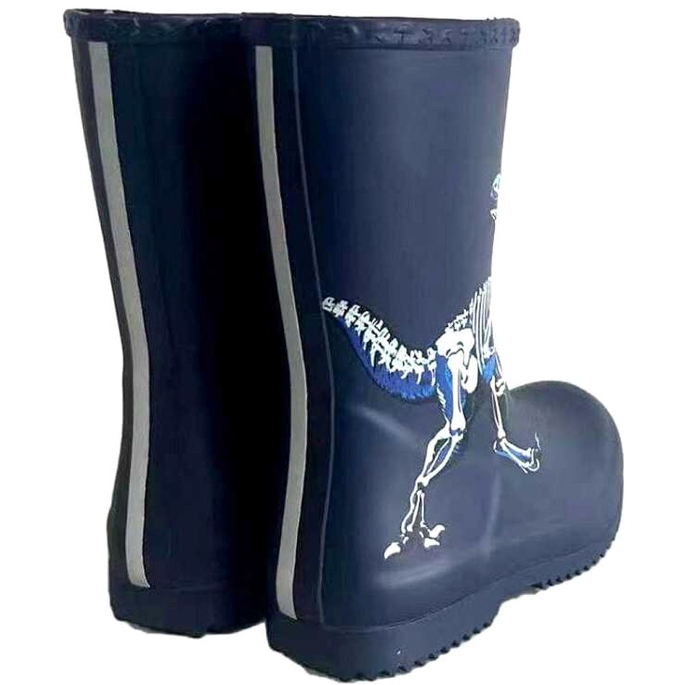 Rajn - Dinos Glow In Dark - Jungen Gummistiefel mit Dinomotiv - Dunkelblau (Navy) – Bild 4