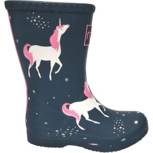 Rajn - Unicorn - Mädchen Gummistiefel mit Einhornmotiv - Dunkelblau (Navy)