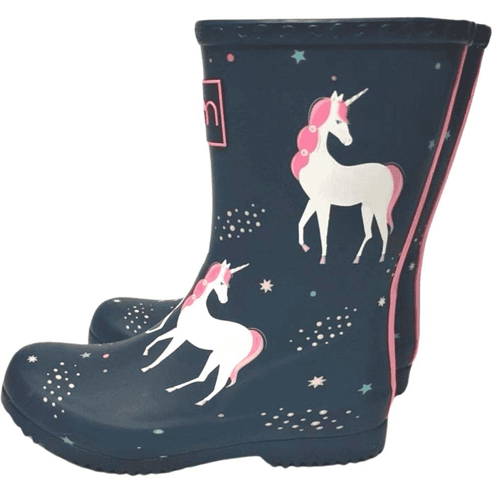 Rajn - Unicorn - Mädchen Gummistiefel mit Einhornmotiv - Dunkelblau (Navy) – Bild 2