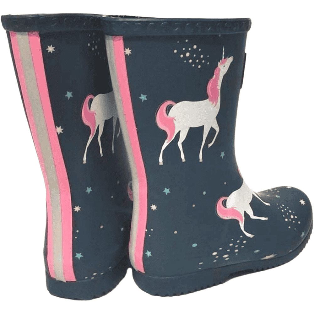 Rajn - Unicorn - Mädchen Gummistiefel mit Einhornmotiv - Dunkelblau (Navy) – Bild 4