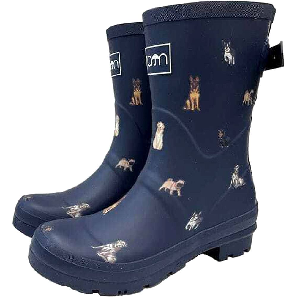 Rajn - Dog Mid - Damen Gummistiefel mit Hundemotiv - Dunkelblau/Dunkelblau (Nvy) – Bild 2