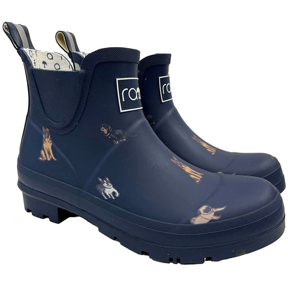 Rajn - Dog Low - Damen Gummistiefelette mit Hundemotiv - Dunkelblau (Blue) – Bild 2