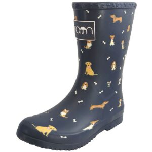 Rajn - Dogs - Kinder Gummistiefel mit Hundemotiv - Dunkelblau (Navy)