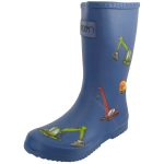 Rajn - Construction Trucks - Jungen Gummistiefel mit Baggermotiv - Blau (Blue)